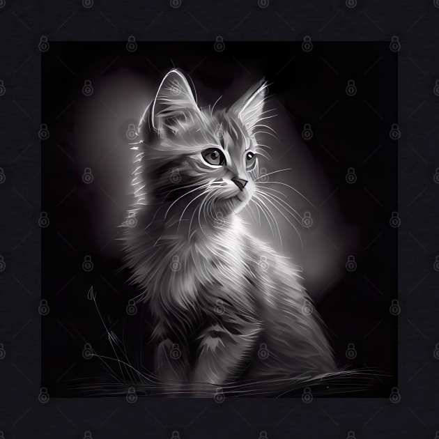 Cat Art by Flowers Art by PhotoCreationXP